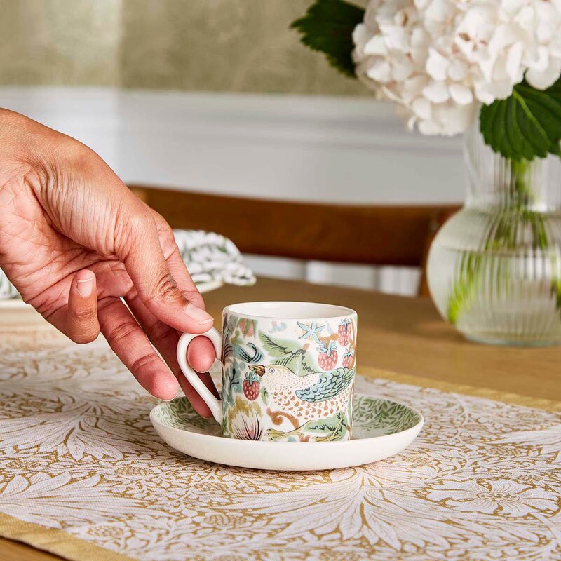 Spode Morris & Co espressokopp med skål 4 stk