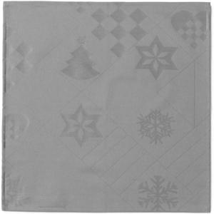 Juna Natale juleserviett i stoff 45x45 cm grå 
