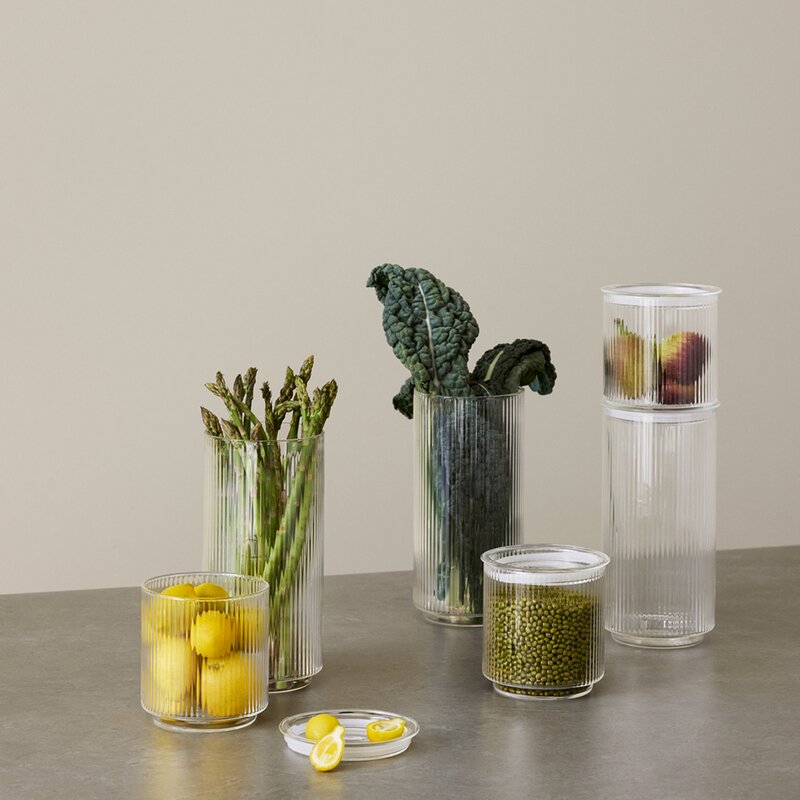 Stelton Pilastro glasskrukke m/lokk 0,6L 3 stk