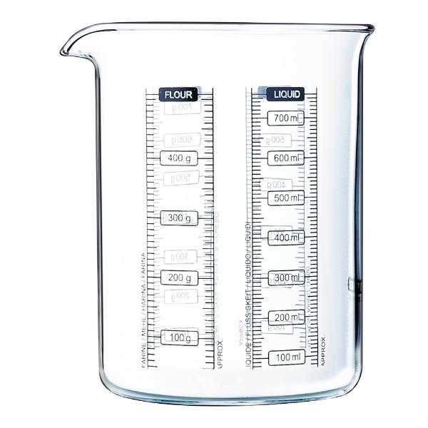 Pyrex Kitchen Lab målebeger 0,75L klar/svart
