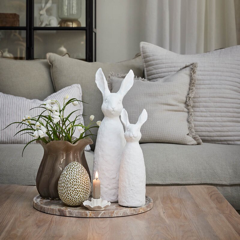 Lene Bjerre Dehmira lysestake keramikk H3,7 cm hvit