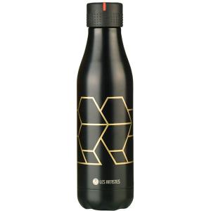 Les Artistes Bottle Up Design termoflaske 0,5L svart/gull