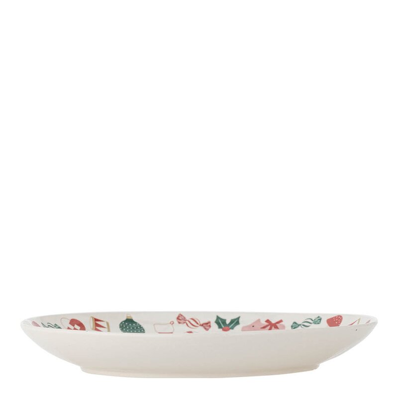 Bloomingville Yule serveringsfat rund 28 cm julemotiv