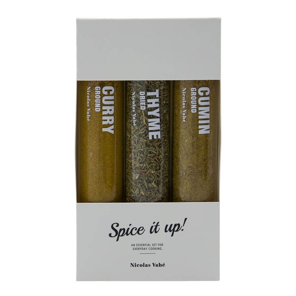 Nicolas Vahé Kryddersett 43g karri, timian, spisskummen
