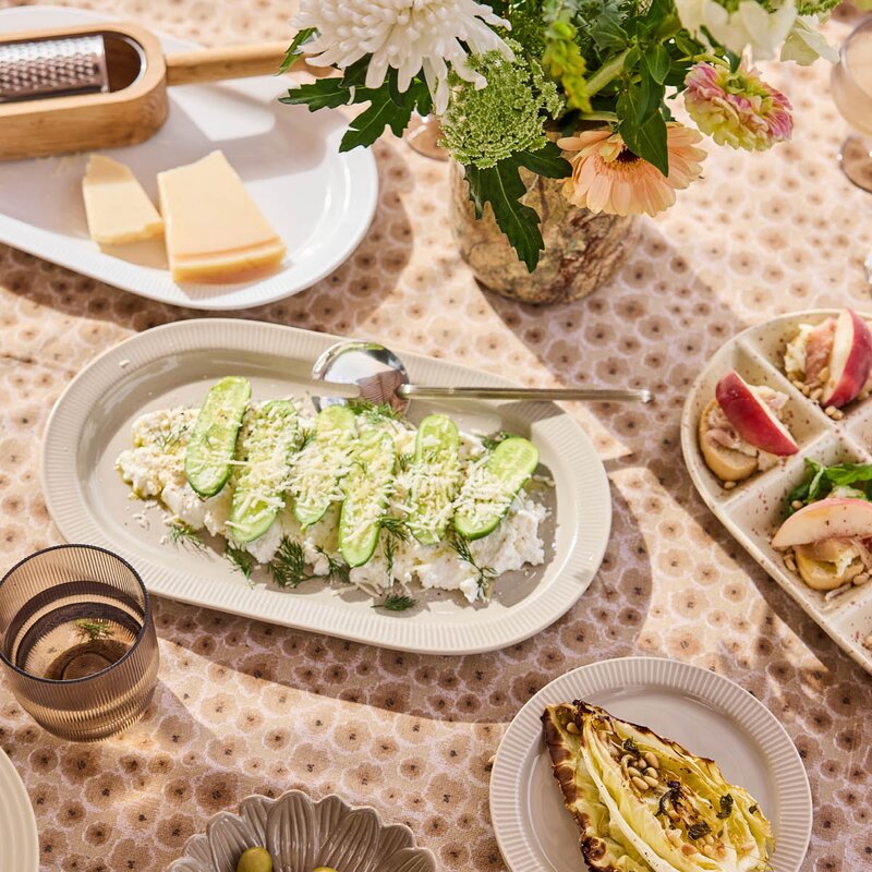 Sagaform Inka serveringsfat 34x20 cm beige