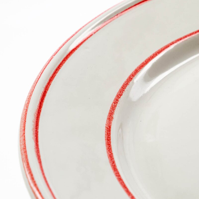 Nicolas Vahé Bistro middagstallerken 27 cm 2 stk rød/hvit