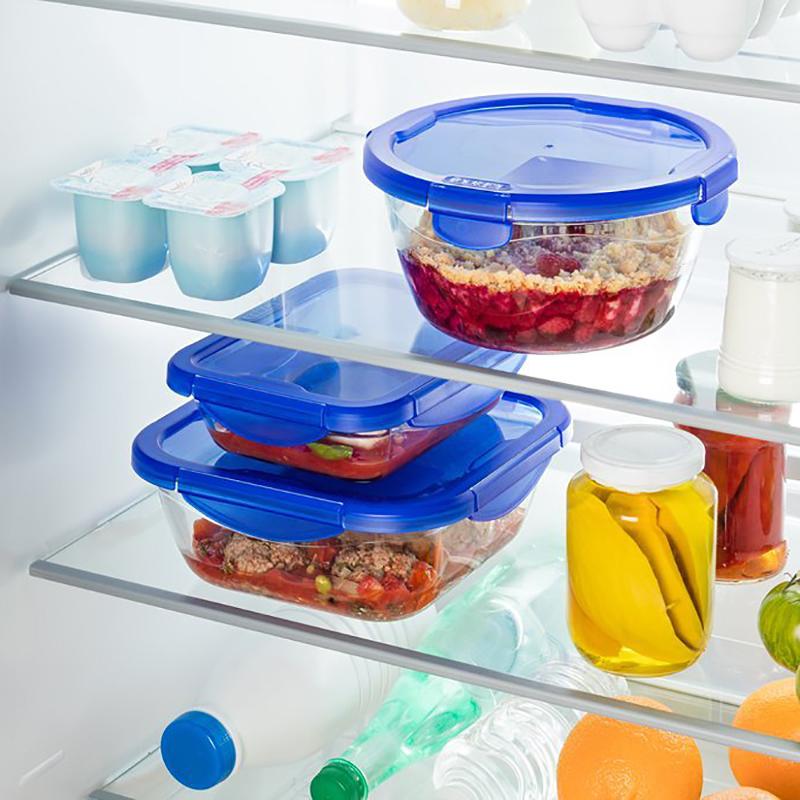 Pyrex Cook & Go matboks 30x23 cm 3,5L klar/blå