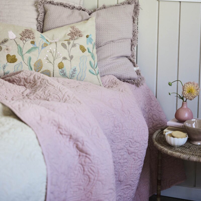 Lene Bjerre Isabelle pledd 170x130 cm rose dust