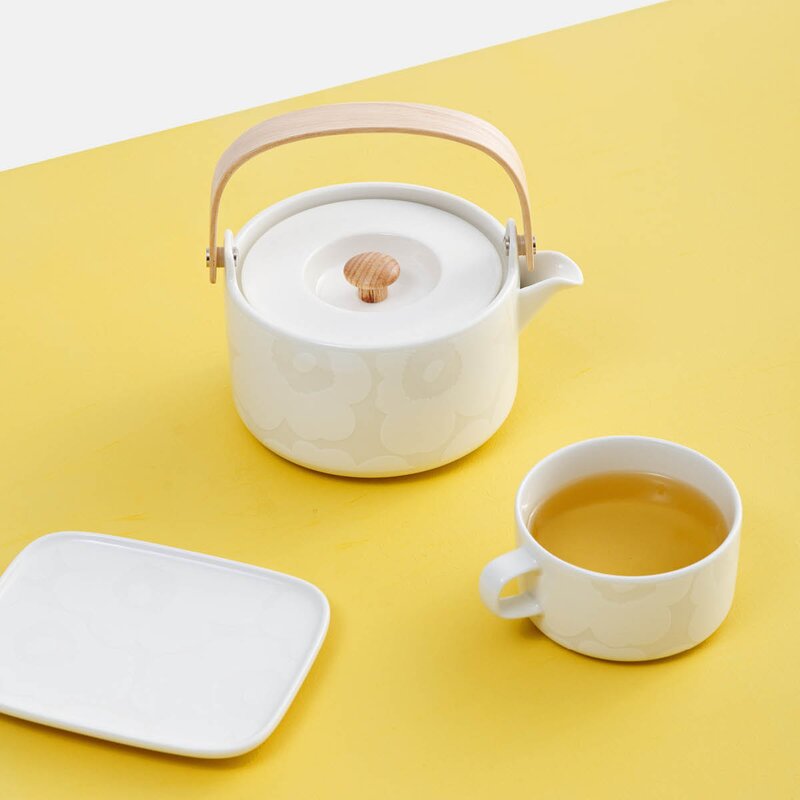 Marimekko Oiva Unikko tekanne 0,7L hvit