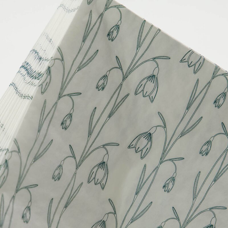 House Doctor Snowdrop serviett 16,5x16,5 cm 40 stk hvit/grønn
