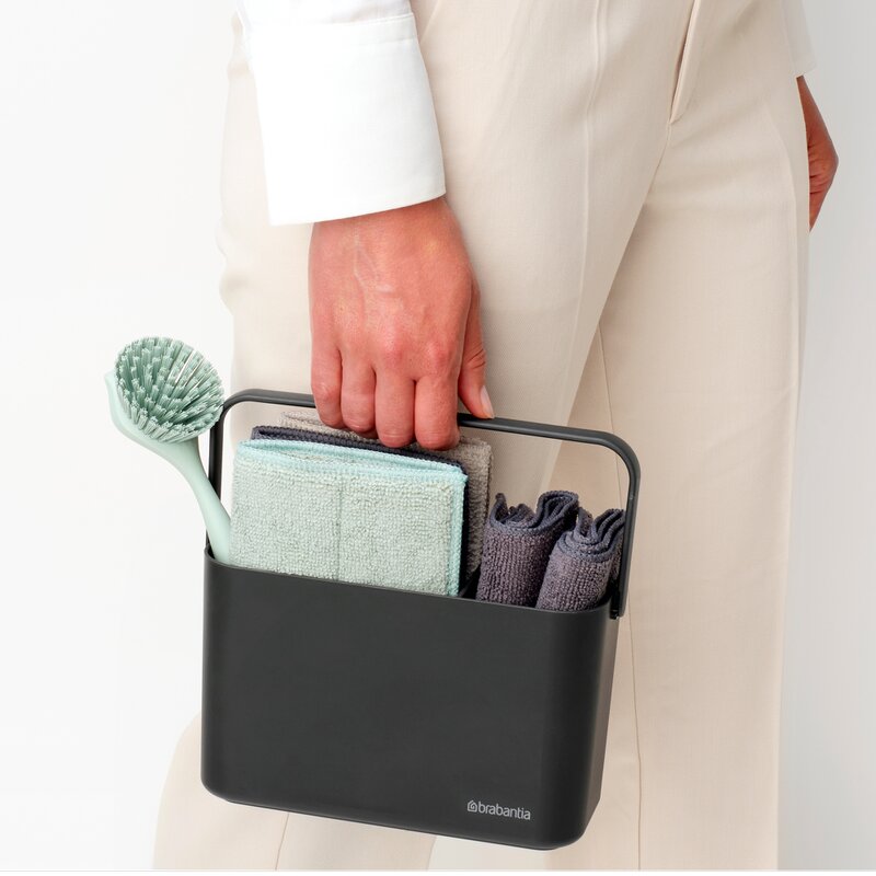 Brabantia Rengjøringssett 8 deler mørk grå/jade grønn