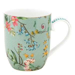 Pip Studio Jolie Flowers krus liten 20 cl lyseblå