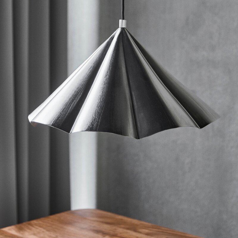 House Doctor Flola taklampe 50 cm børstet sølvfinish