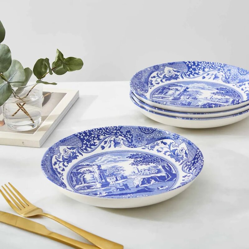 Spode Blue Italian pastabolle 23 cm blå/hvit