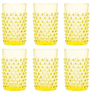 Klimchi Hobnail glass 20 cl 6 stk citrine 
