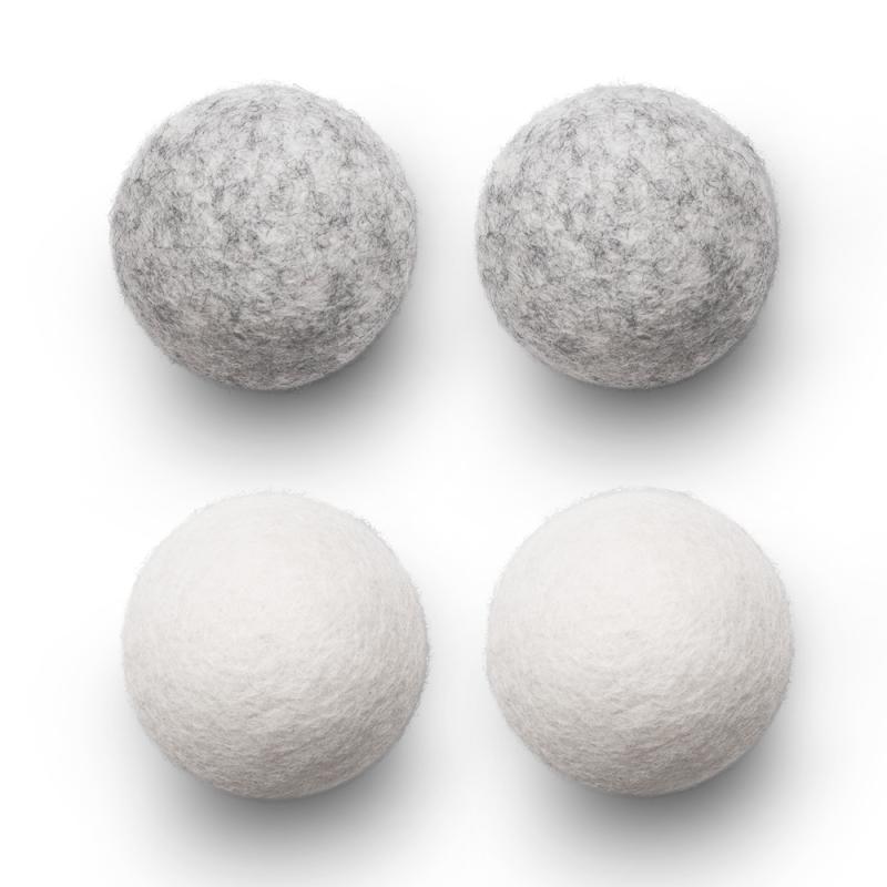 Five Oceans Tørkeballer ull 4 stk hvit/grå