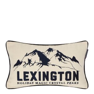 Lexington Pyntepute i ullmiks 50x30 cm Mountains logo hvit/marin