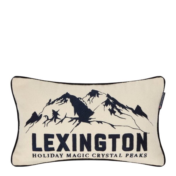 Lexington Pyntepute i ullmiks 50x30 cm Mountains logo hvit/marin