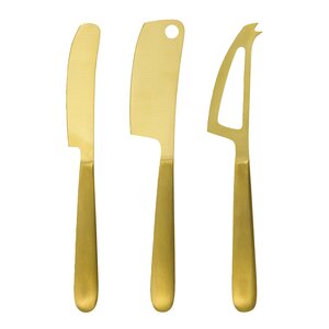 House Doctor Cheese ostekniver 3 stk gylden