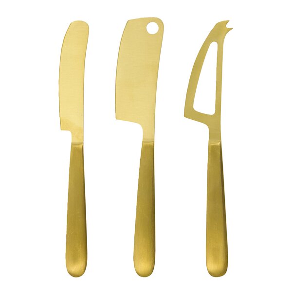 House Doctor Cheese ostekniver 3 stk gylden
