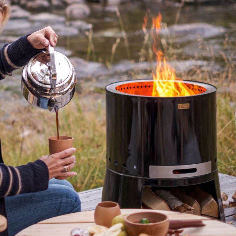 Espegard Pilar 50 Premium rentbrennende bålbrenner svart