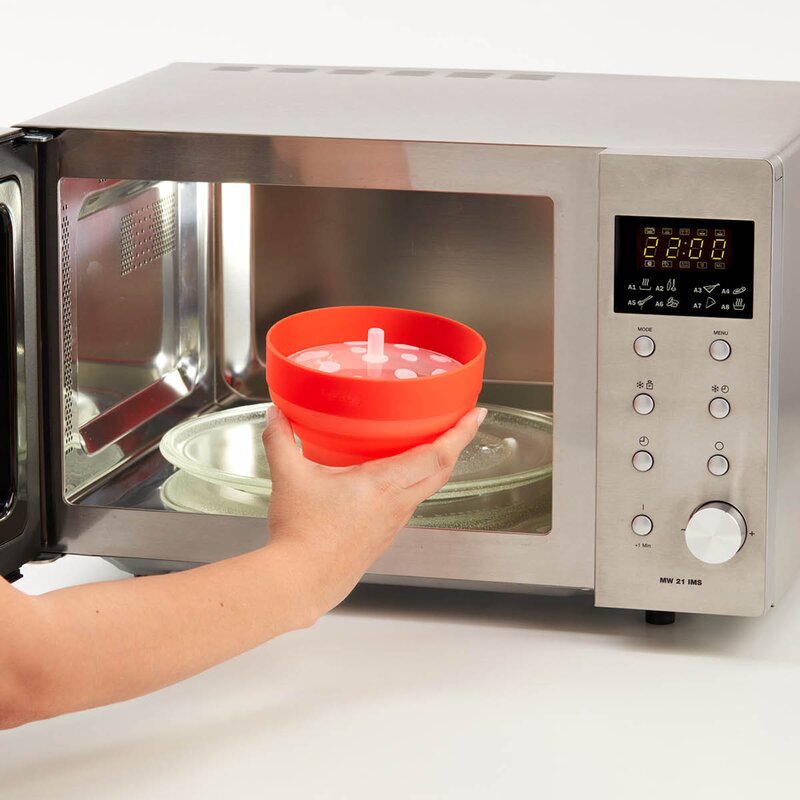 Lékué Popcornmaker for mikrobølgeovn 0,7 L 2 stk rød