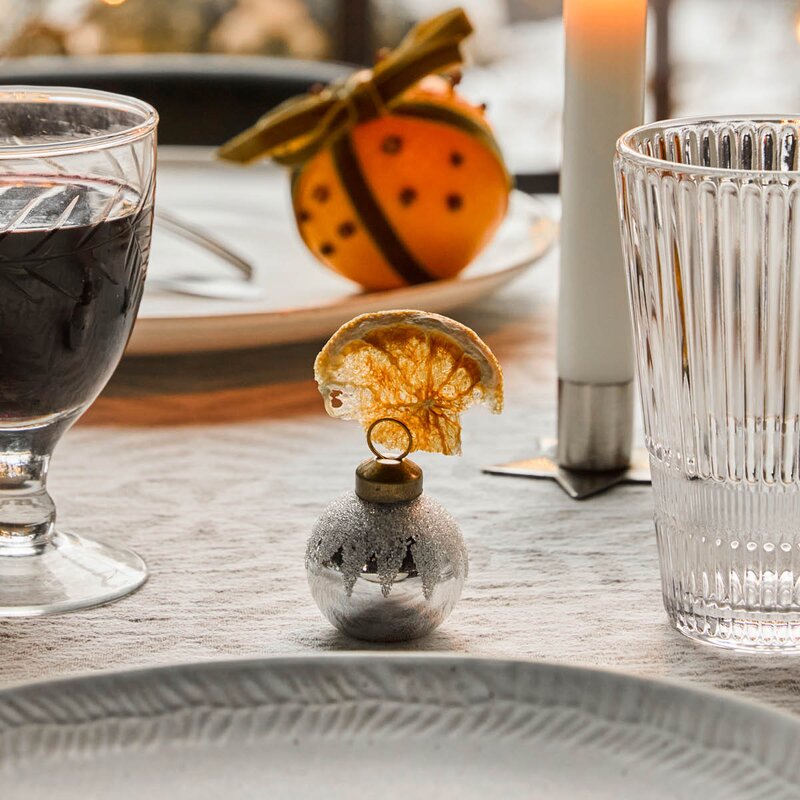 House Doctor Bano bordkortholder 6 stk sølv glitter