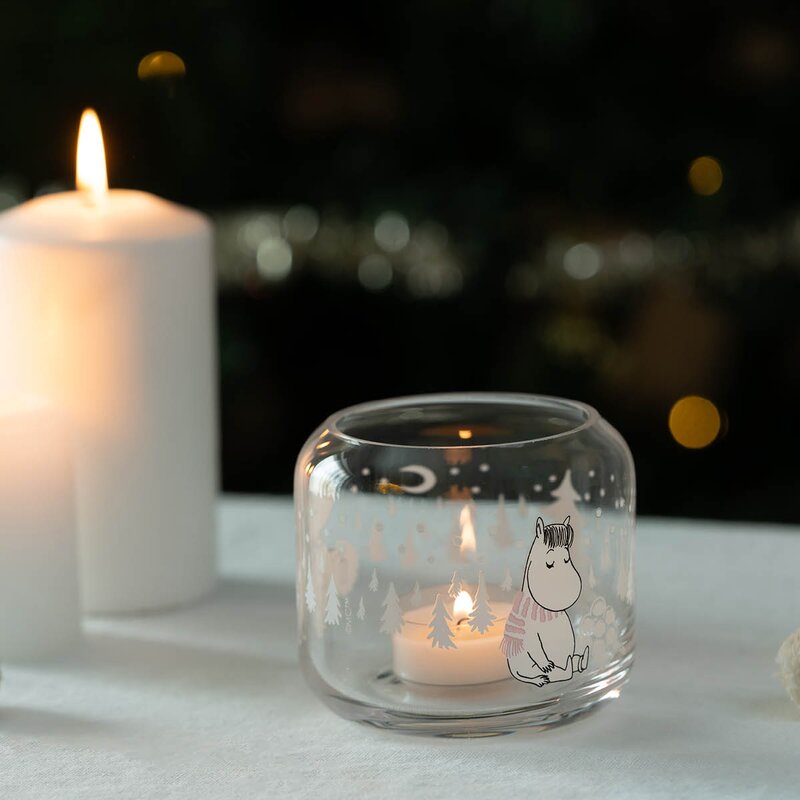 Muurla Telysholder 8x9 cm snøfall