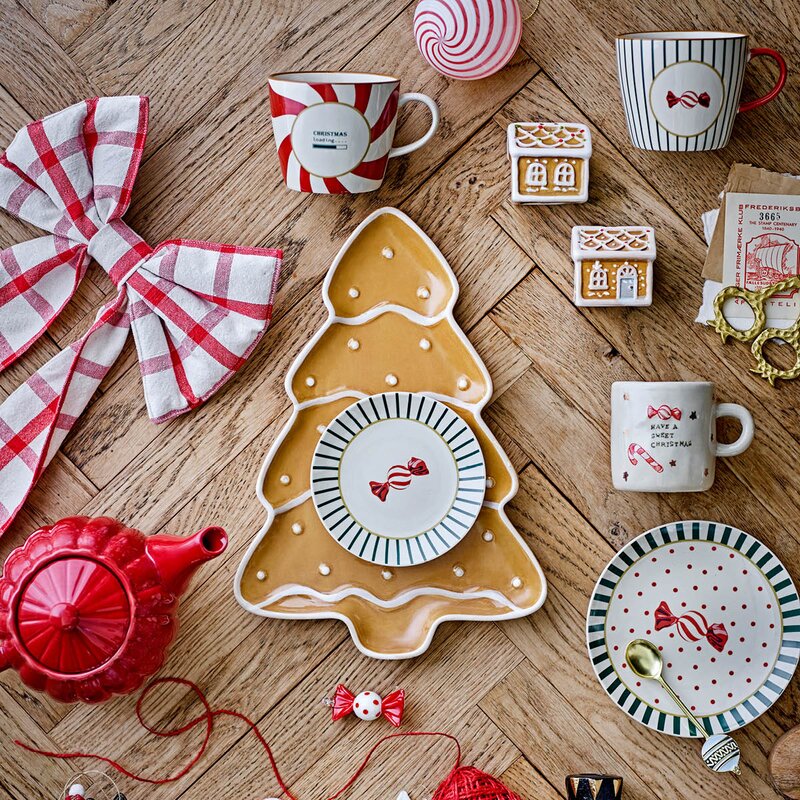 Bloomingville Ginnie salt-og pepperbøssesett 6x6 cm pepperkakehus