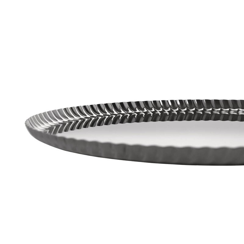 Alessi Pleats brett 31 cm blankt stål
