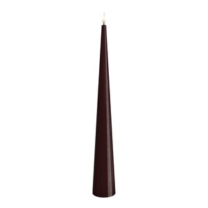 DeluxeHomeart LED kjeglelys 5 x 38 cm bordaux rød