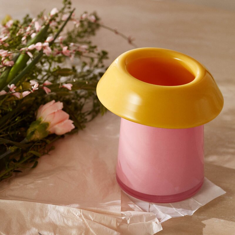 Holmegaard Soma vase 16,5 cm pink/orange