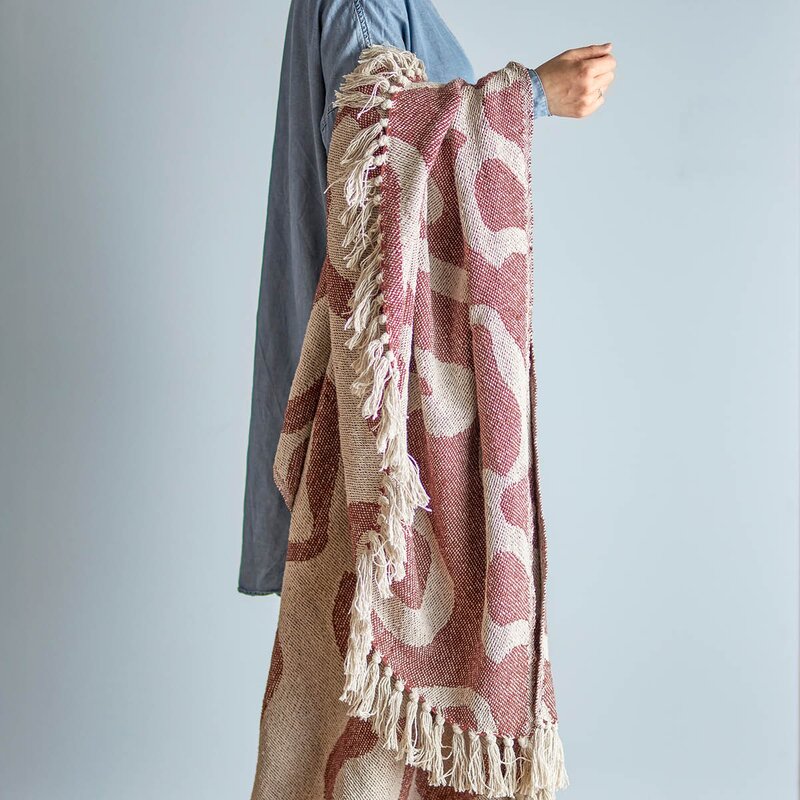 Bloomingville Pledd Salobre 160x130 cm brun