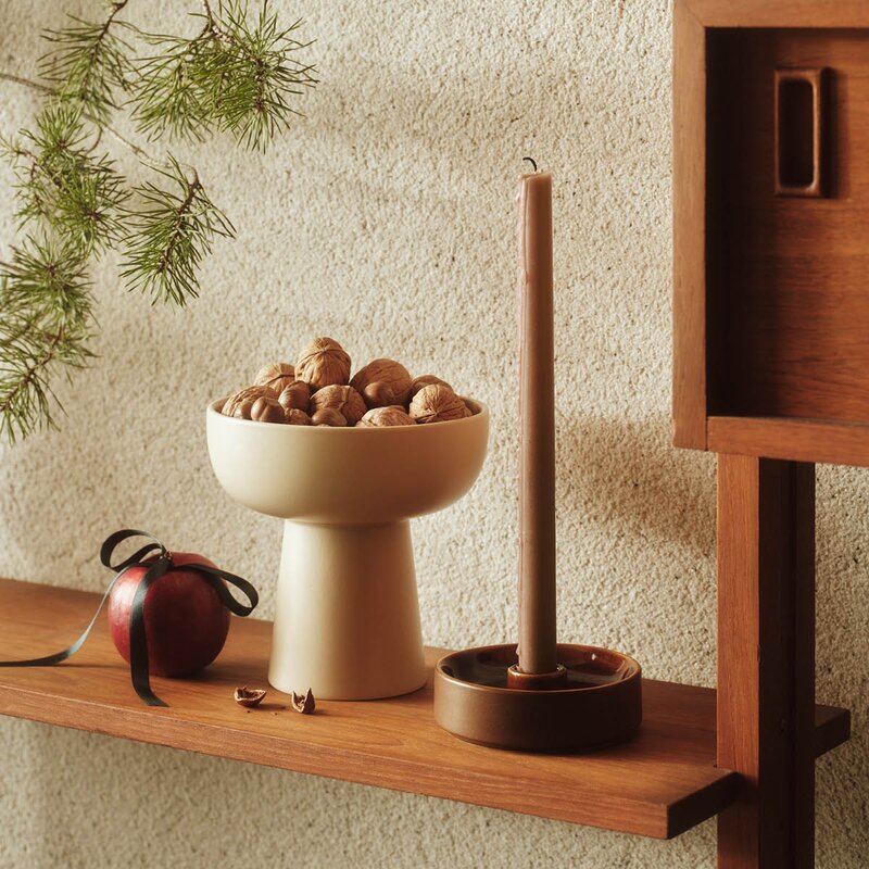 Arabia Kirnu lysestake 11x3,5 cm brun