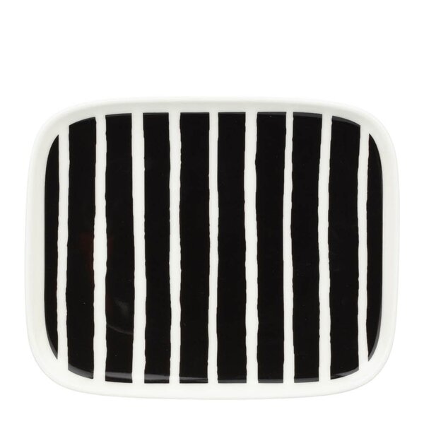 Marimekko Oiva Piccolo asjett 15x12 cm svart/hvit