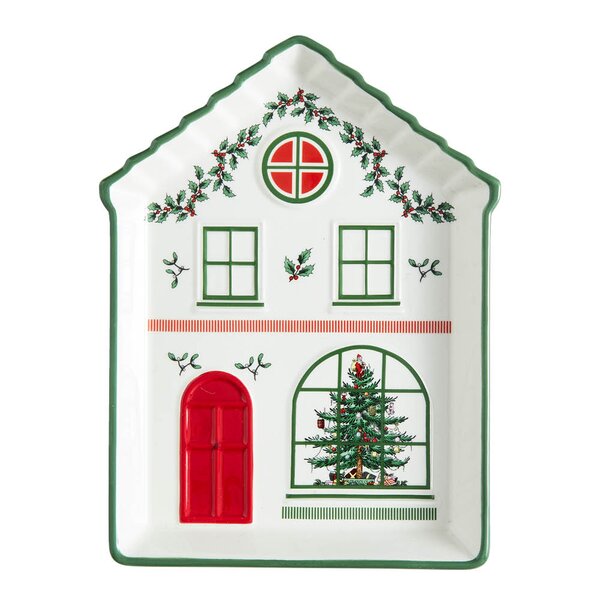 Spode - Christmas Village fat 18 cm grønn