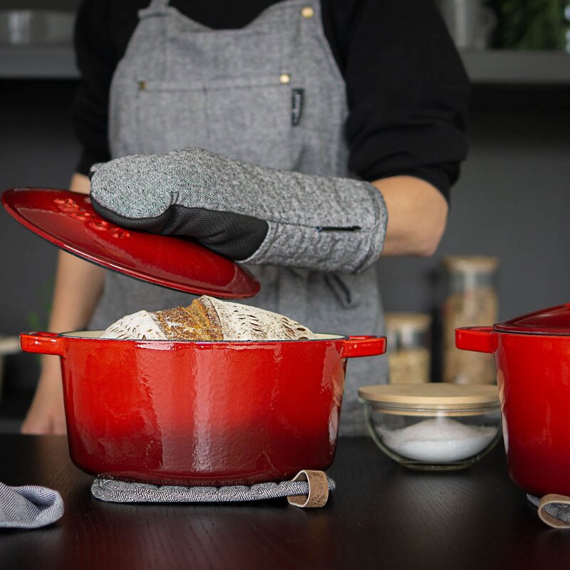 Sabor Støpejernsgryte 4,4L rød