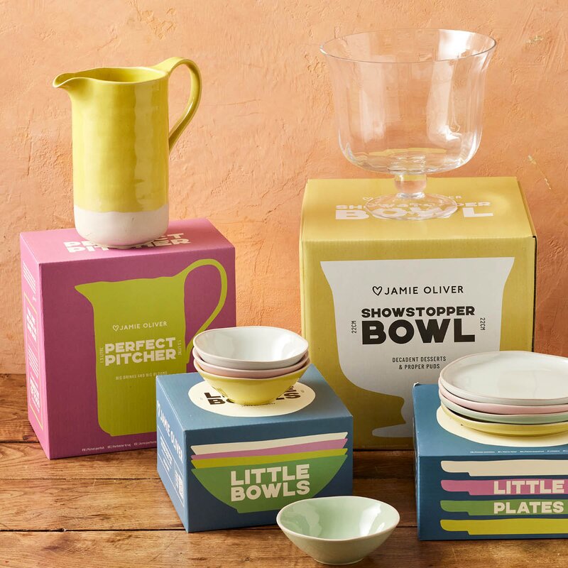 Jamie Oliver Big Love trifle-/serveringsskål på fot 22 cm riflet