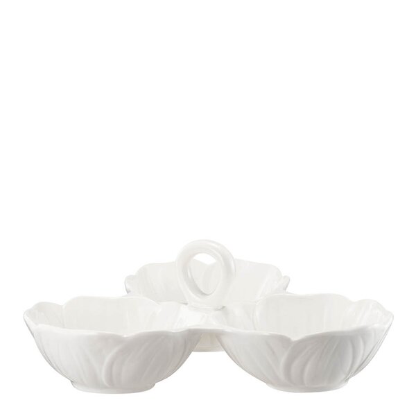 Stiernholm Flora serveringsfat 22 cm hvit