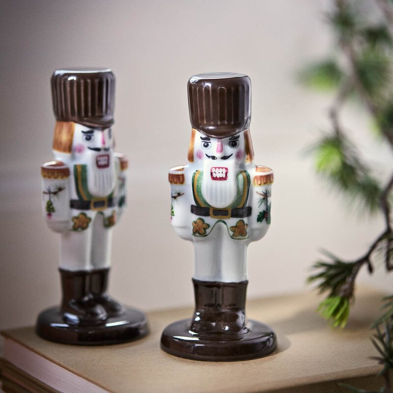 Kähler Hammershøi Christmas nøtteknekker 8 cm hvit m/dekor