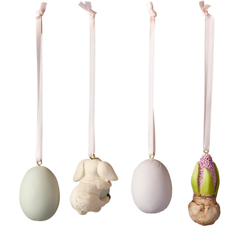 Klarborg Dyrebarn påskepynt 4 stk vår 2025