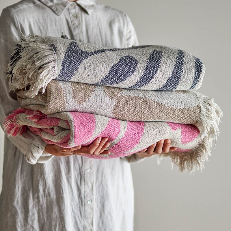 Bloomingville Pledd Alk 160x130 cm brun