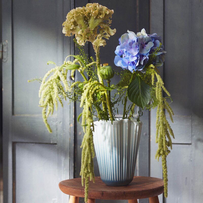 Kähler Hammershøi unfold vase 20,5 cm blå