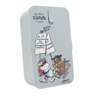 Flåklypa Flåklypa matboks 8x12x19 cm Retro grå