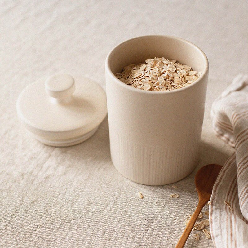 Tell Me More Palermo oppbevaringskrukke liten 18 cm krem