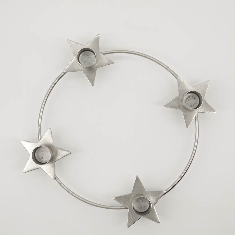 House Doctor Stage lysestake i jern 24 cm sølv