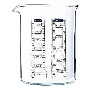 Pyrex Kitchen Lab målebeger 0,5L klar/svart