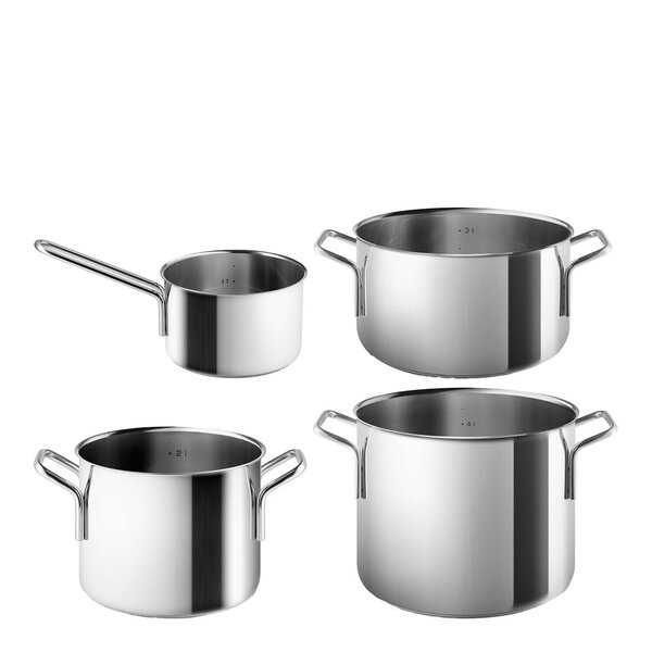 Eva Trio Stainless Steel grytesett 4 deler