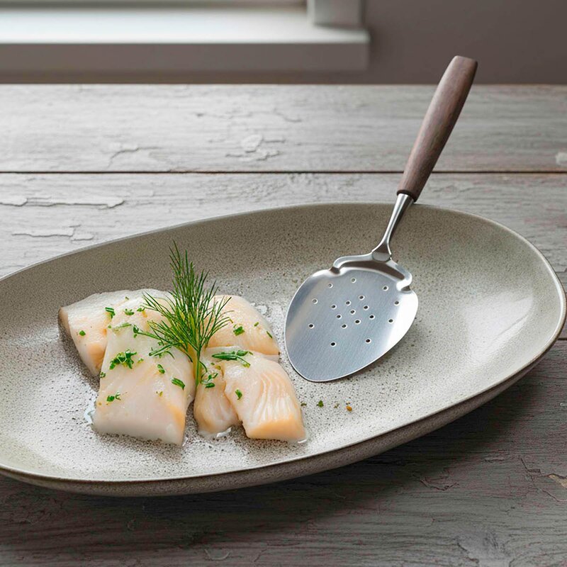 Bjørklund Treskaft fiskespade 24 cm valnøtt