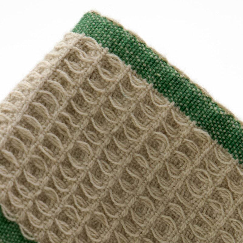 House Doctor Rena oppvaskklut i bomull 30x30 cm 2 stk sand/grønn